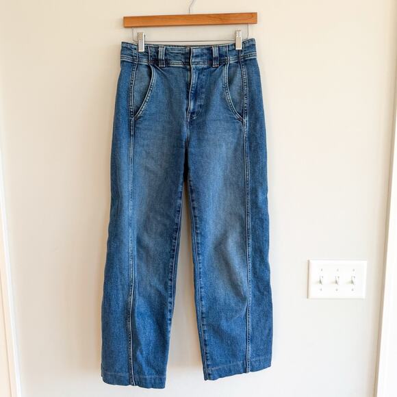 Madewell Denim - Madewell Tapered Denim Trousers High Rise Casual Jeans Blue 25